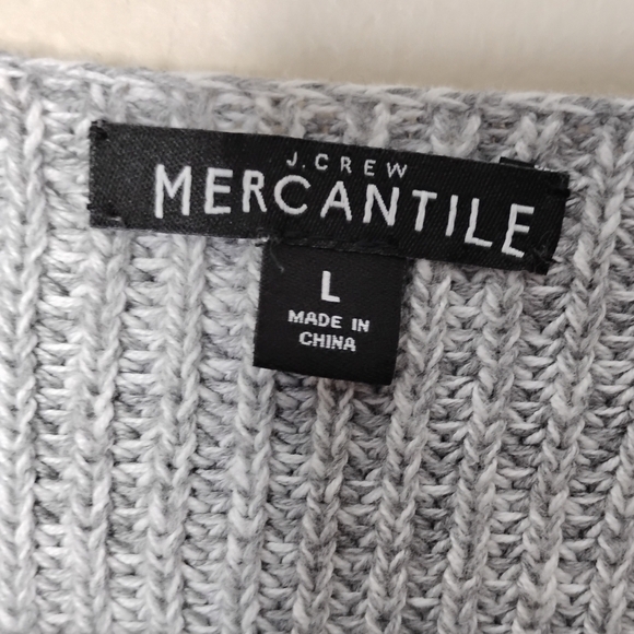 J. Crew Mercantile Textured 100% Cotton Sweater Size L Casual Fall - Picture 5 of 7
